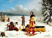 Paul Kane The Surveyor: Portrait of Captain John Henry Lefroy or Scene in the Northwest oil painting on canvas